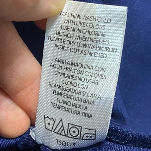 Healing Hands Purple Label Classic Fit Navy Blue Button Down Scrub Jacket Sz L - Picture 5 of 7